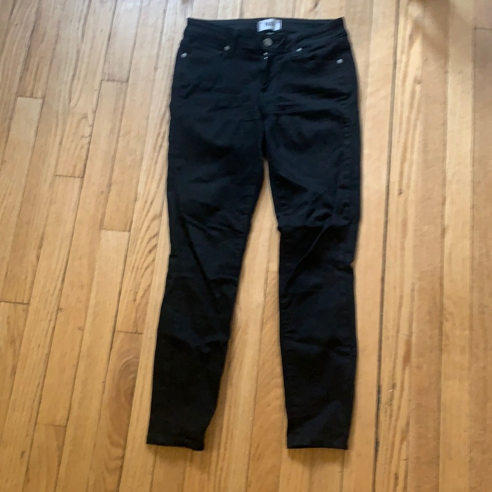 Paige black stretchy skinny jeans